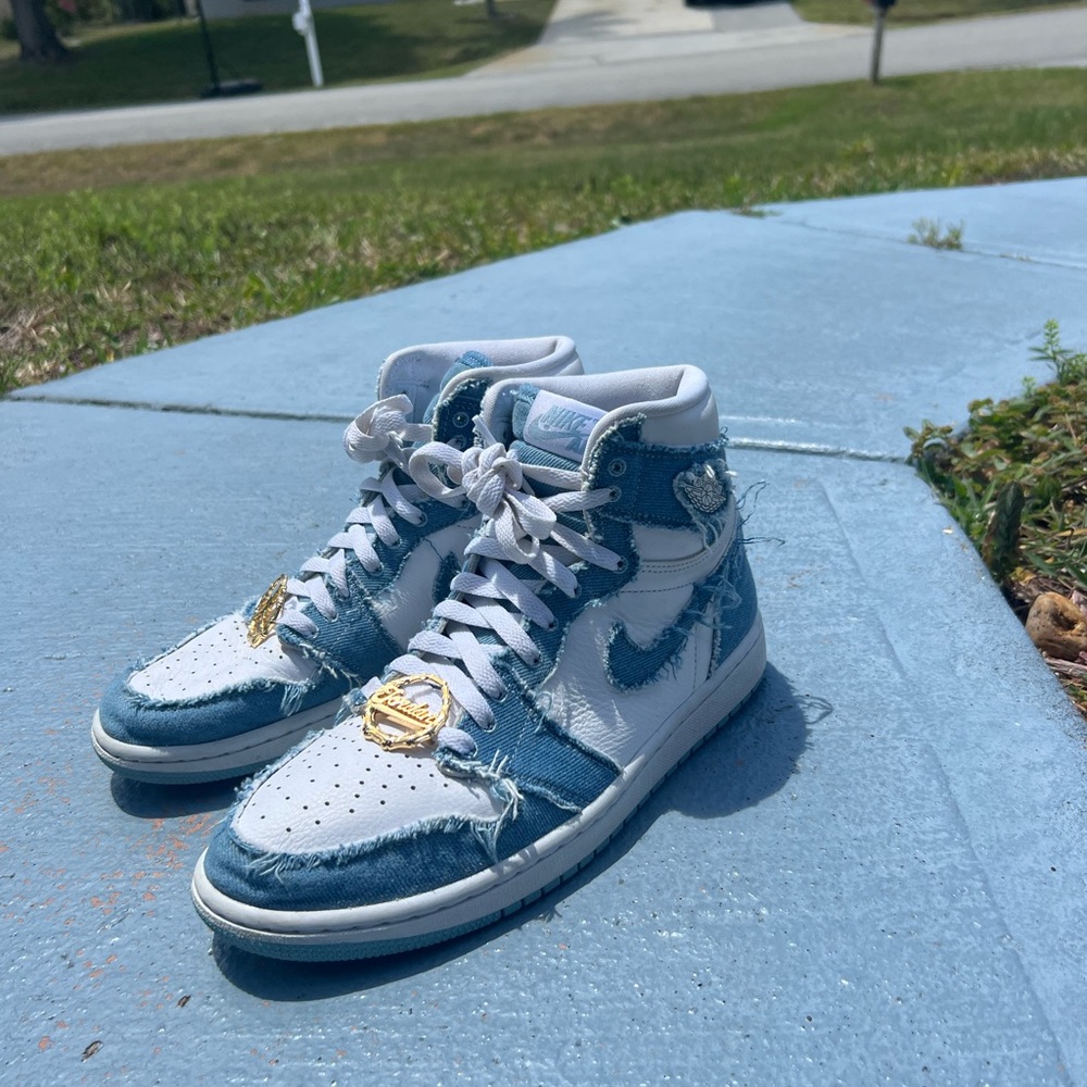 Jordan Women's Sneakers in Blue and White
